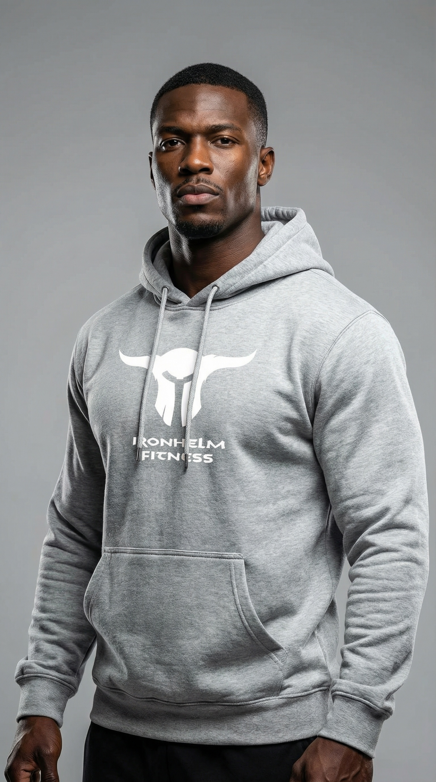 IRONHELM Fitness Hooded Pullover (Ash)
