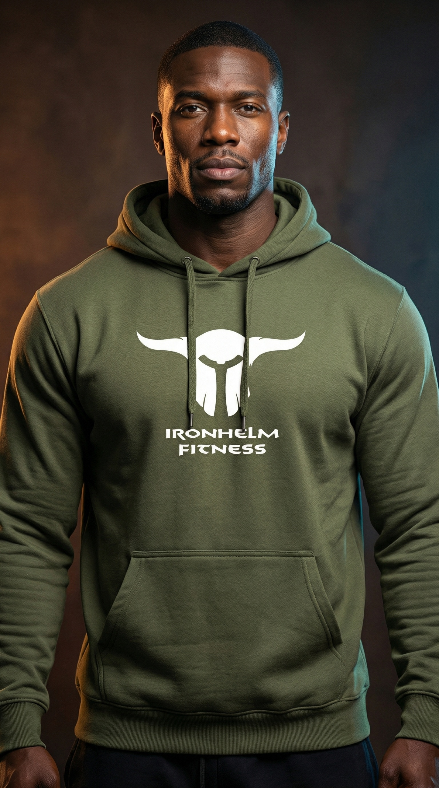 IRONHELM Fitness Hooded Pullover (Military Green)