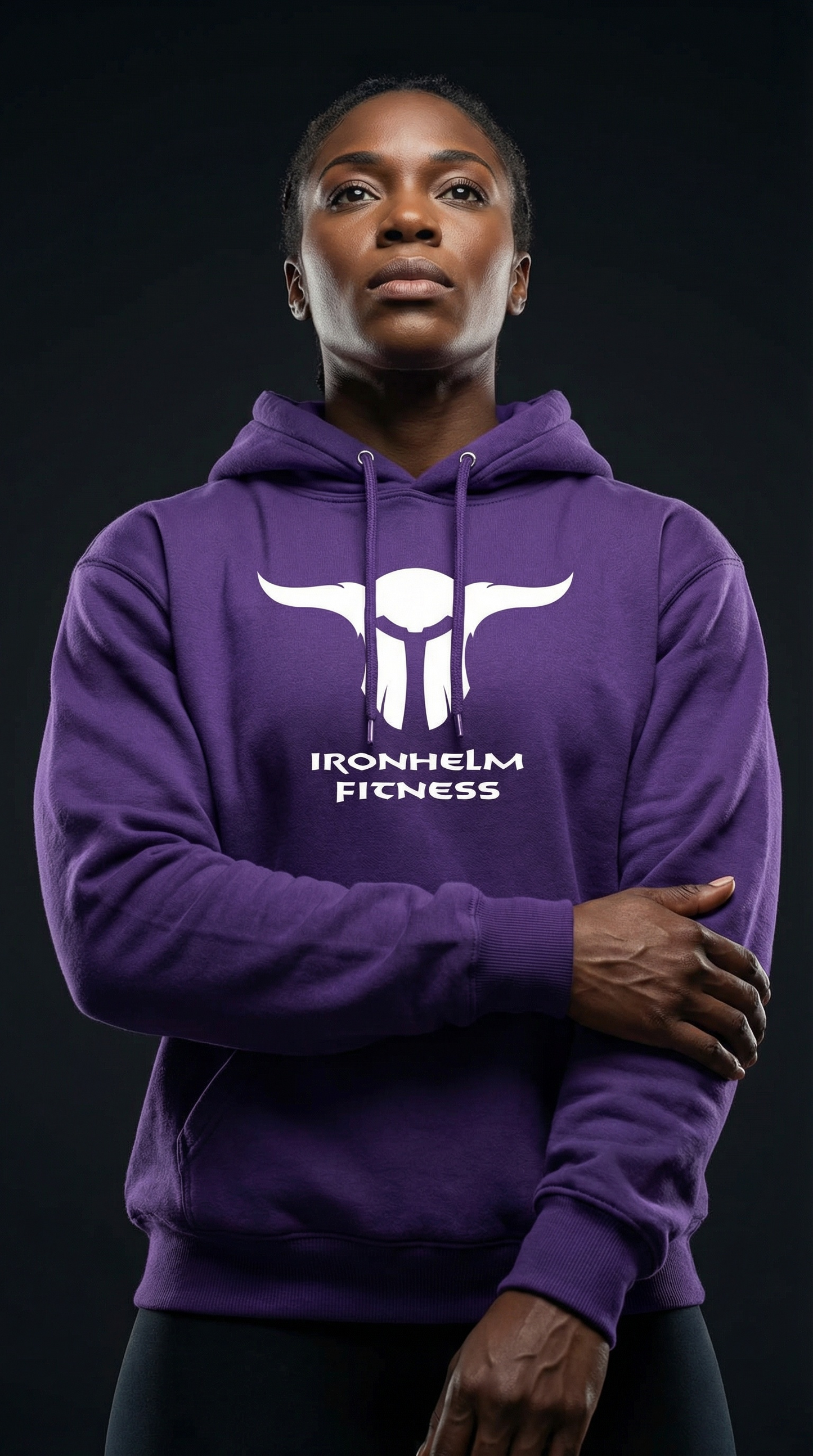 IRONHELM Fitness Hooded Pullover (Deep Purple)
