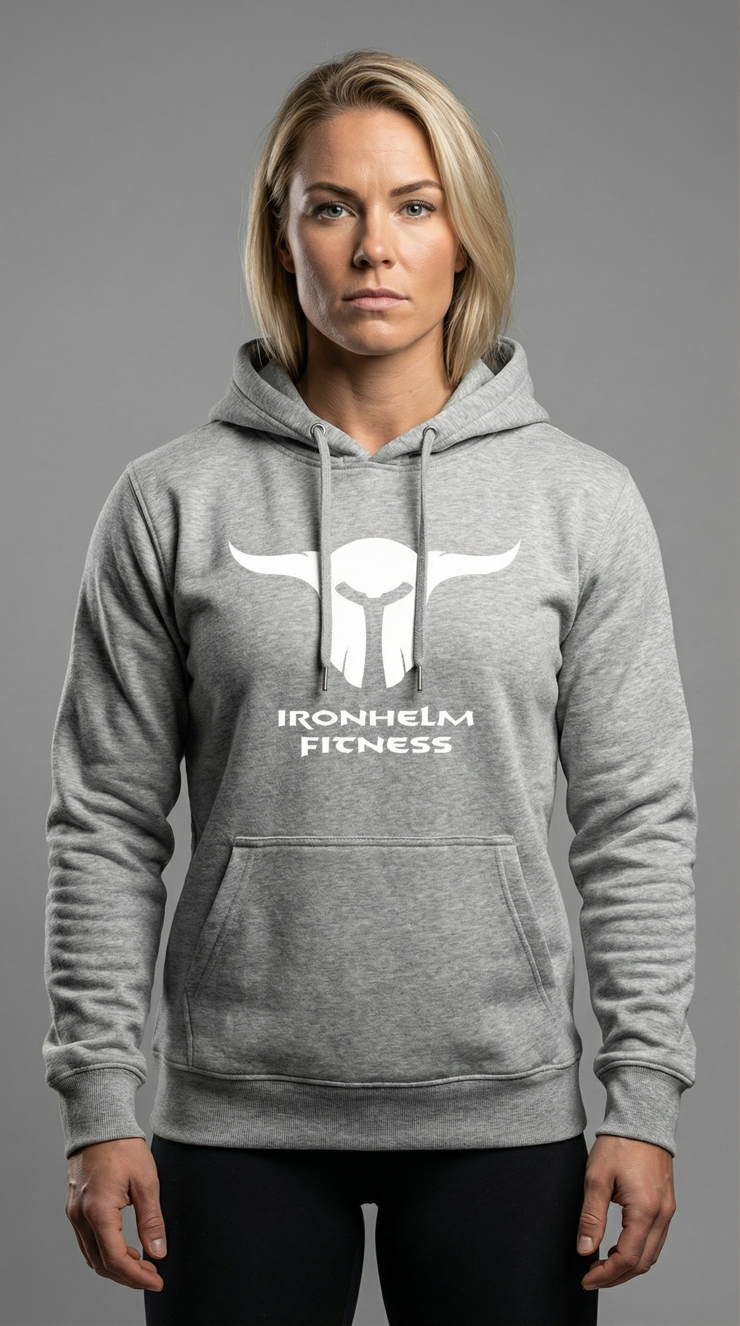 IRONHELM Fitness Hooded Pullover (Ash)