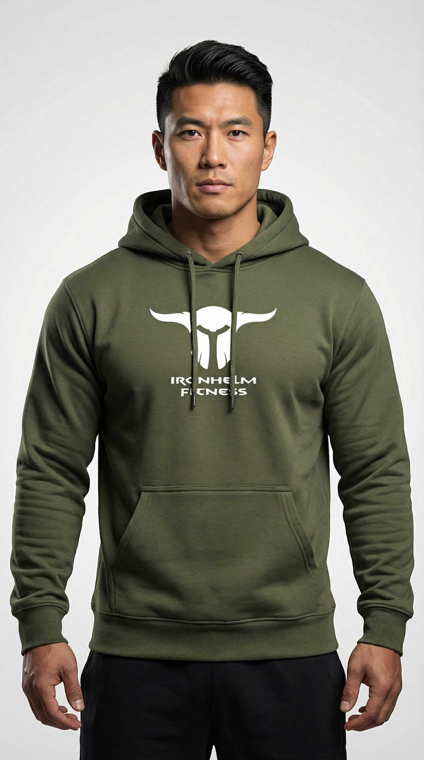 IRONHELM Fitness Hooded Pullover (Military Green)