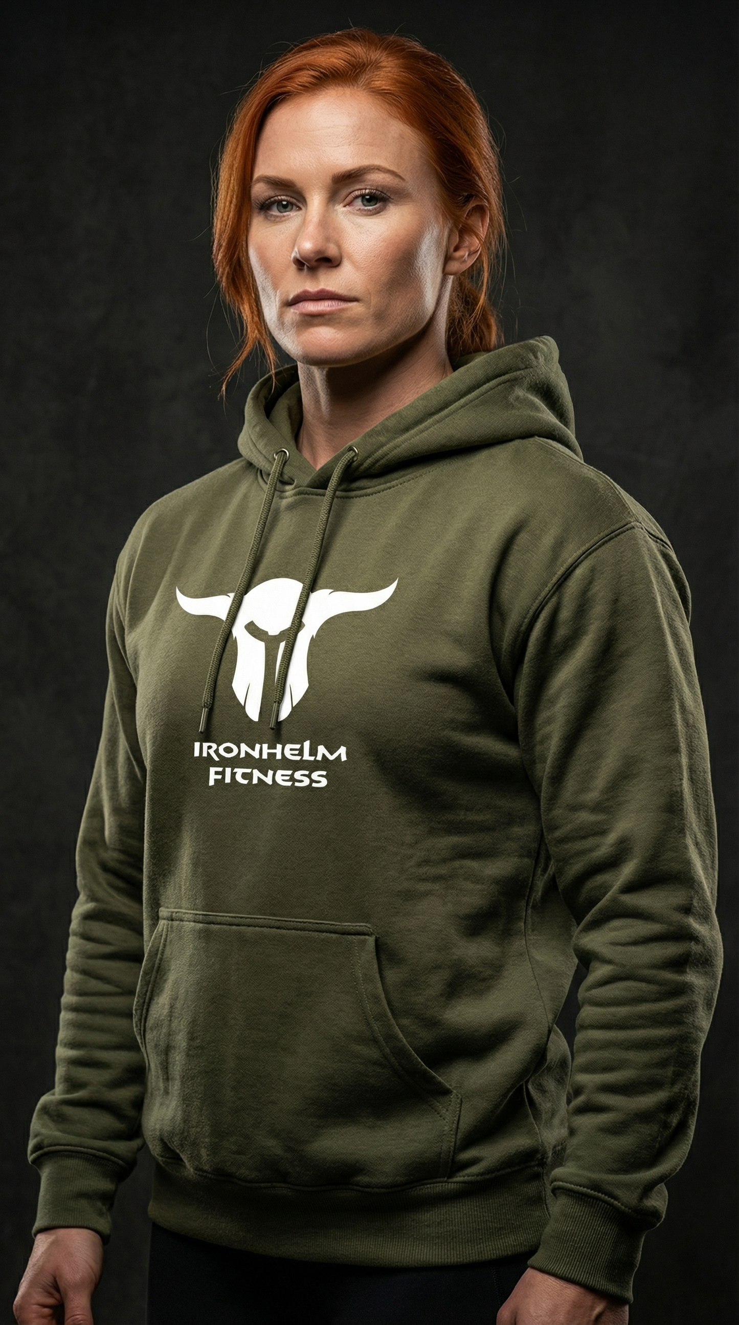 IRONHELM Fitness Hooded Pullover (Military Green)