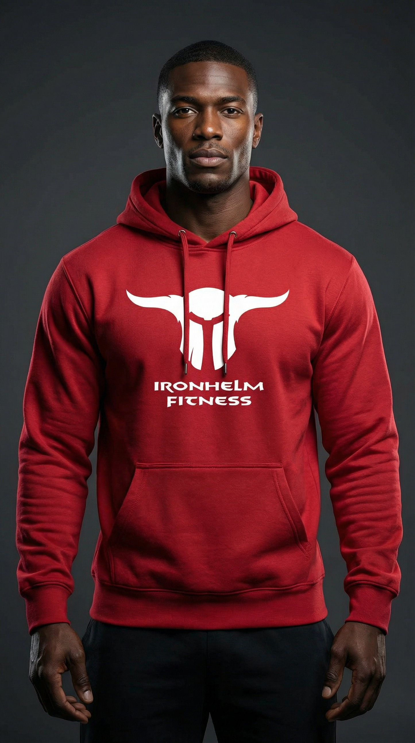IRONHELM Fitness Hooded Pullover (Red)