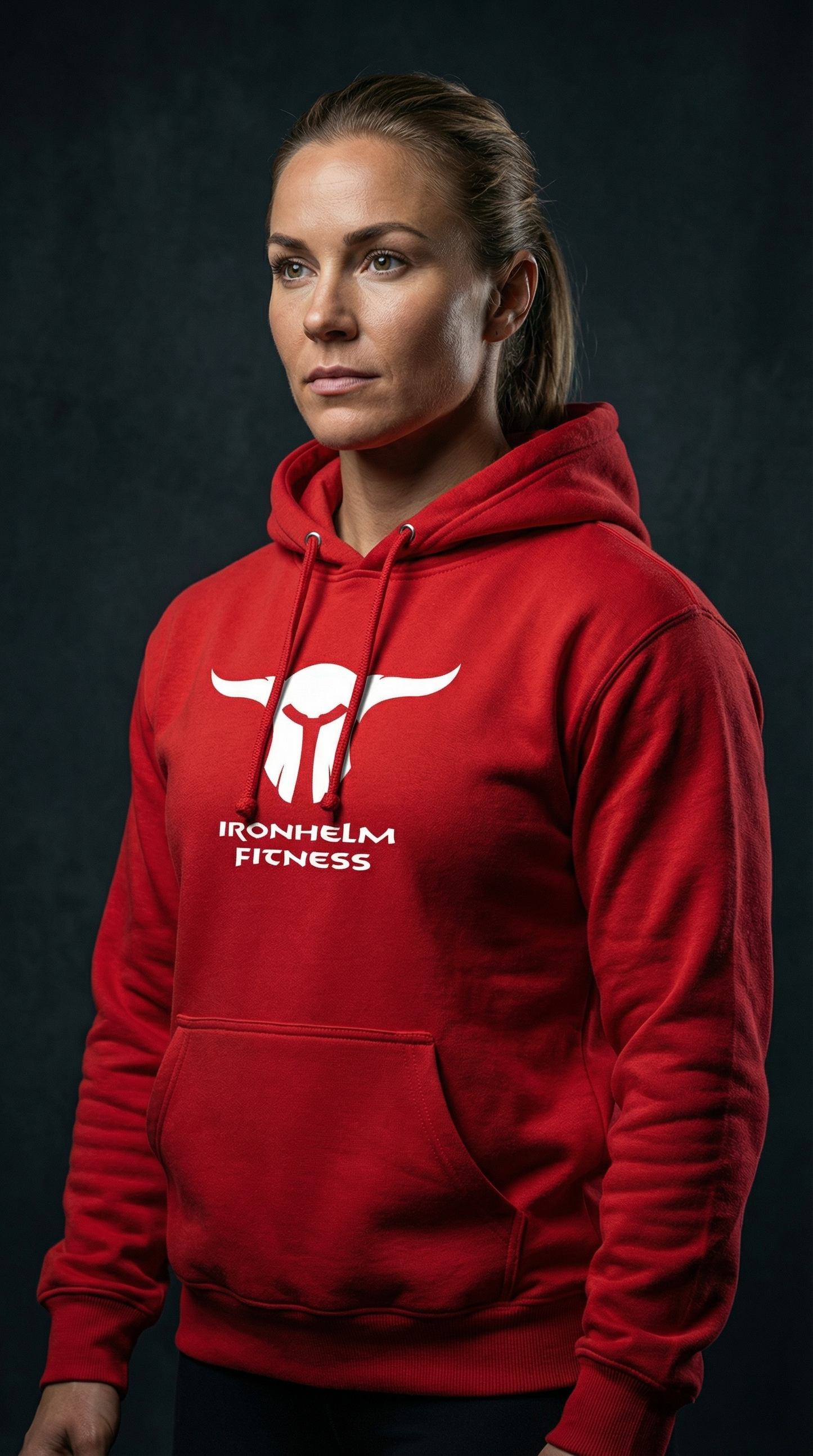 IRONHELM Fitness Hooded Pullover (Red)