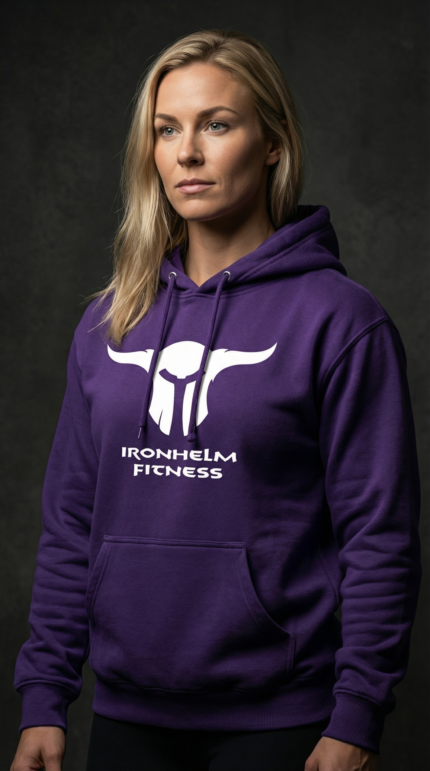 IRONHELM Fitness Hooded Pullover (Deep Purple)