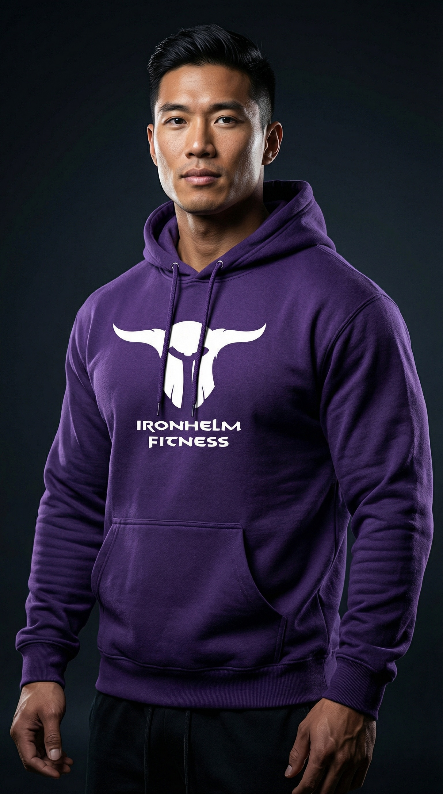 IRONHELM Fitness Hooded Pullover (Deep Purple)