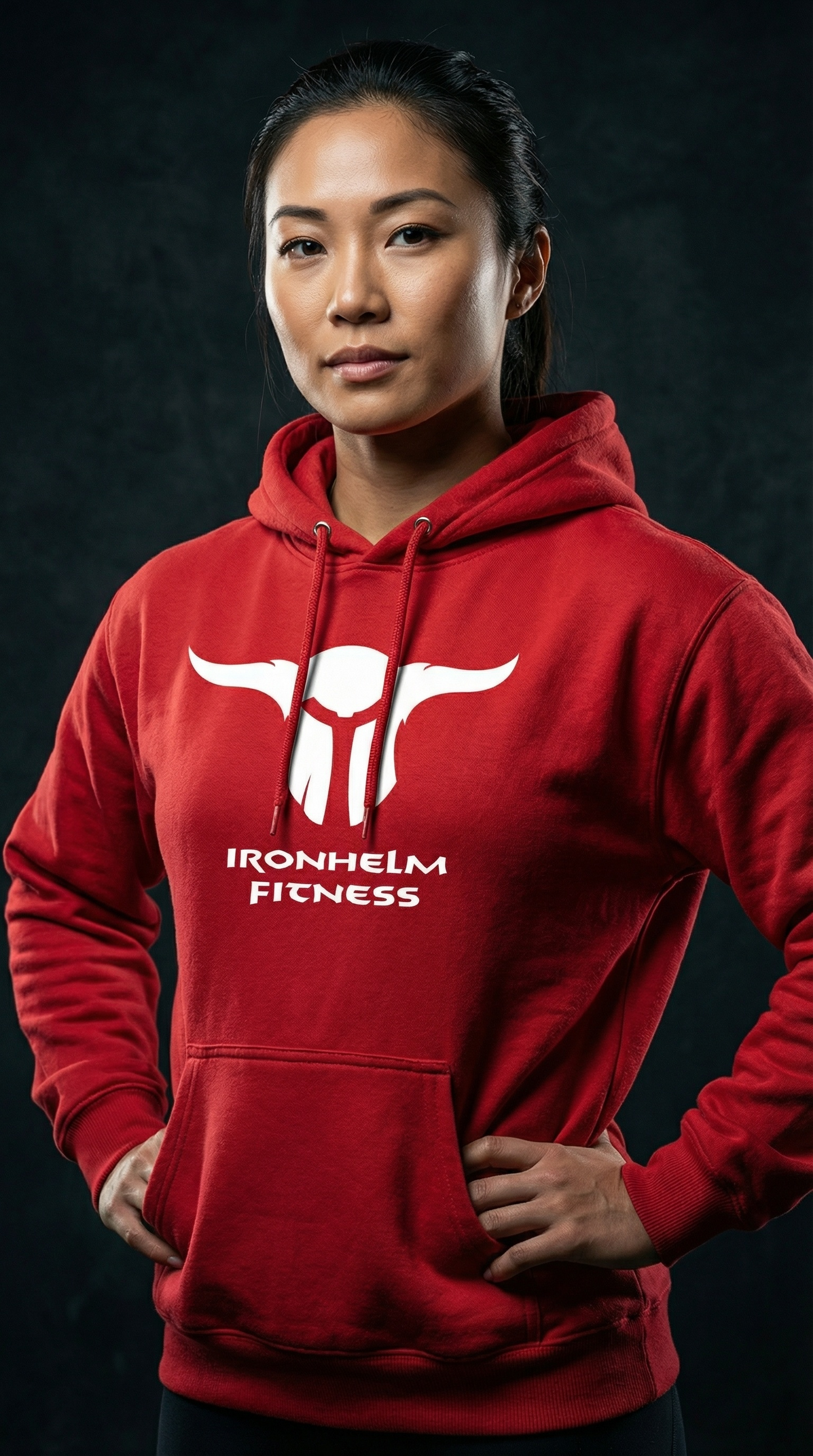 IRONHELM Fitness Hooded Pullover (Red)