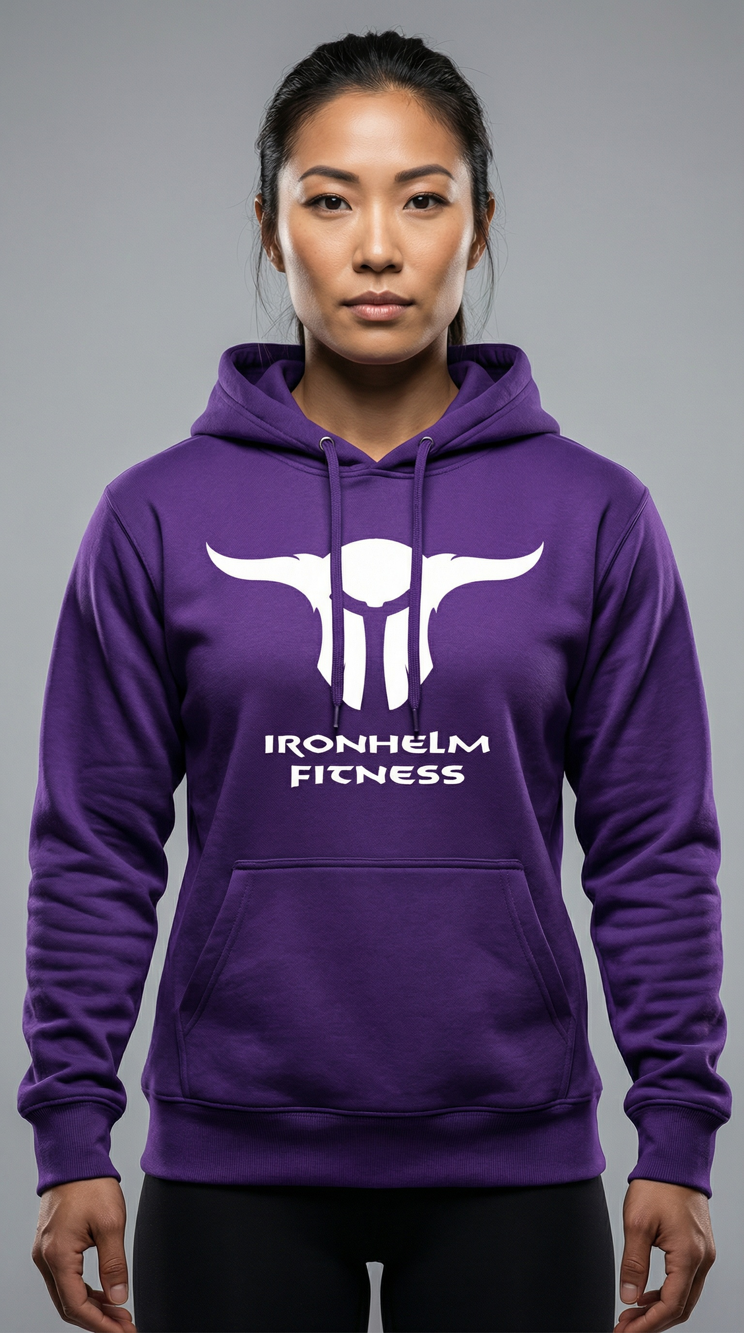 IRONHELM Fitness Hooded Pullover (Deep Purple)