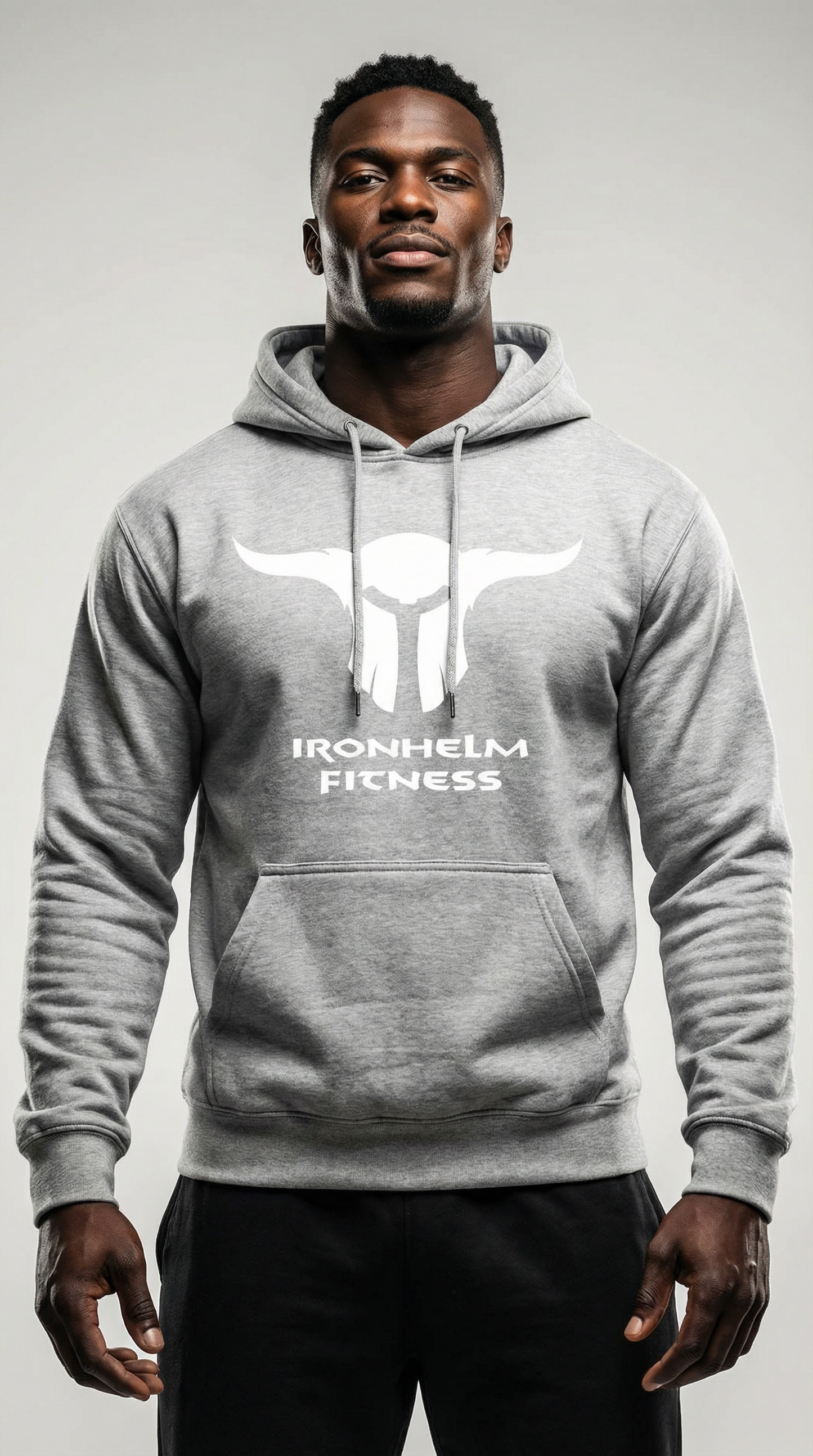 IRONHELM Fitness Hooded Pullover (Ash)
