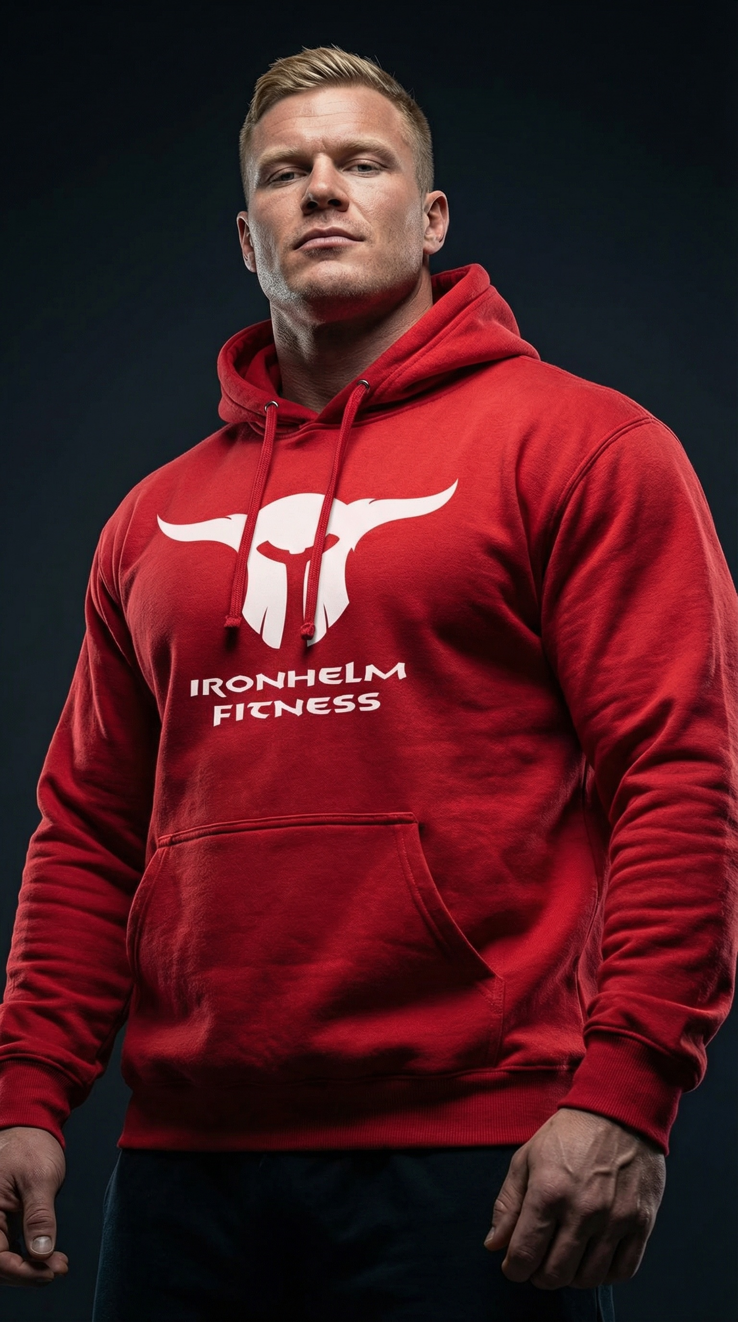 IRONHELM Fitness Hooded Pullover (Red)