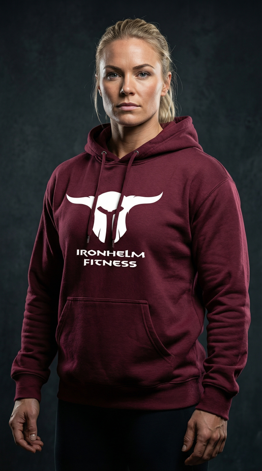 IRONHELM Fitness Hooded Pullover (Maroon)