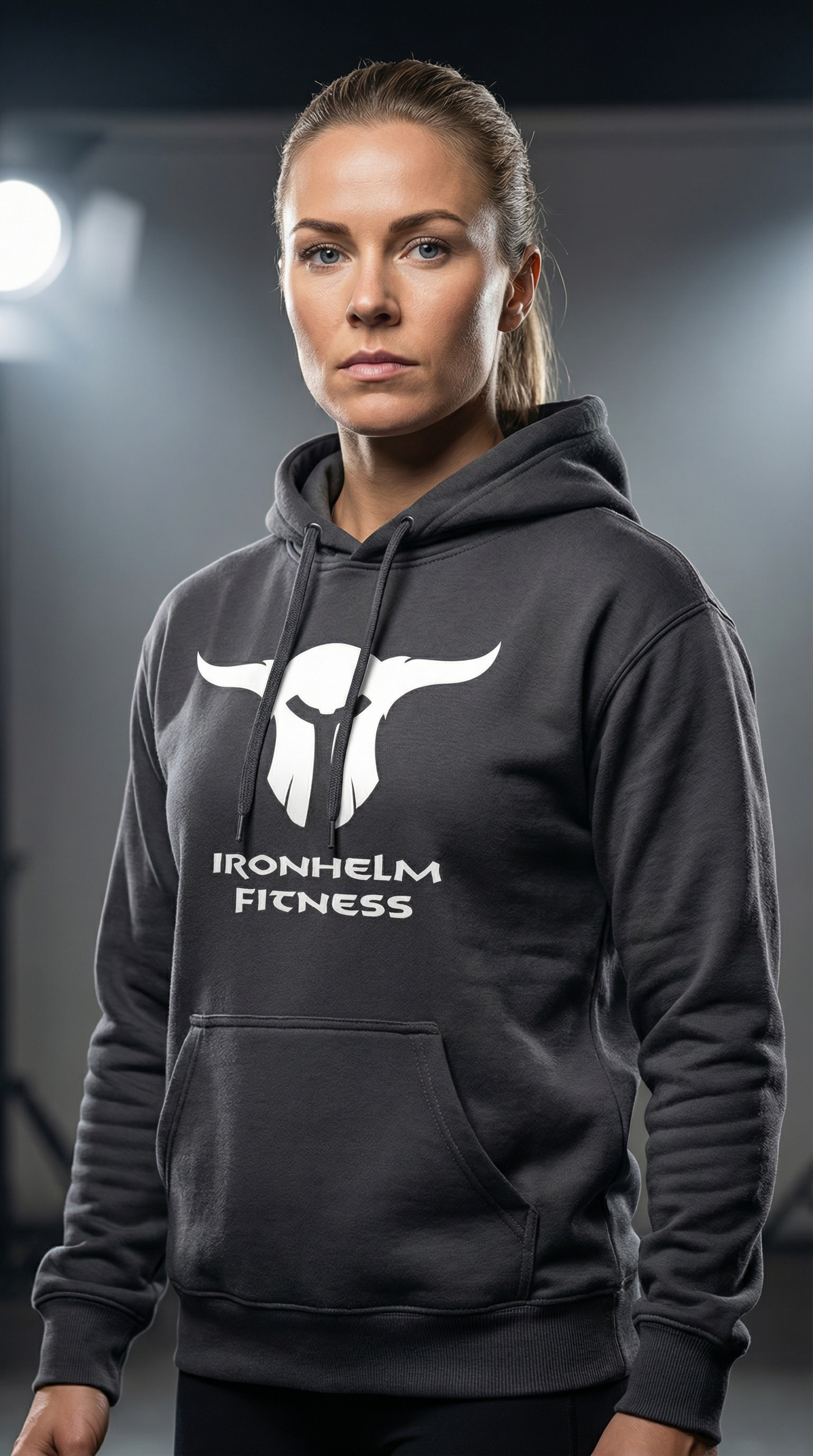 IRONHELM Fitness Hooded Pullover (Charcoal Grey)