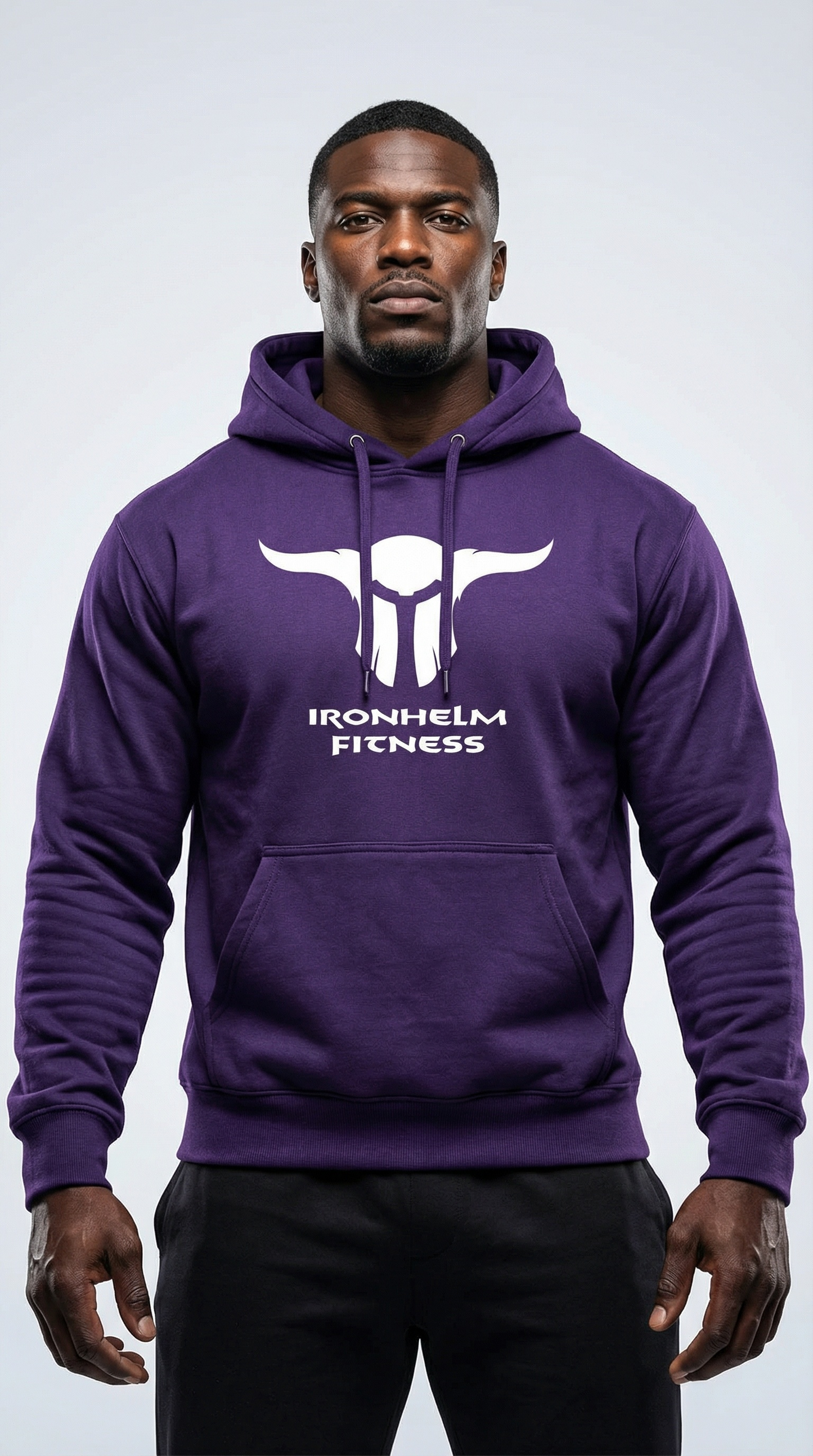 IRONHELM Fitness Hooded Pullover (Deep Purple)