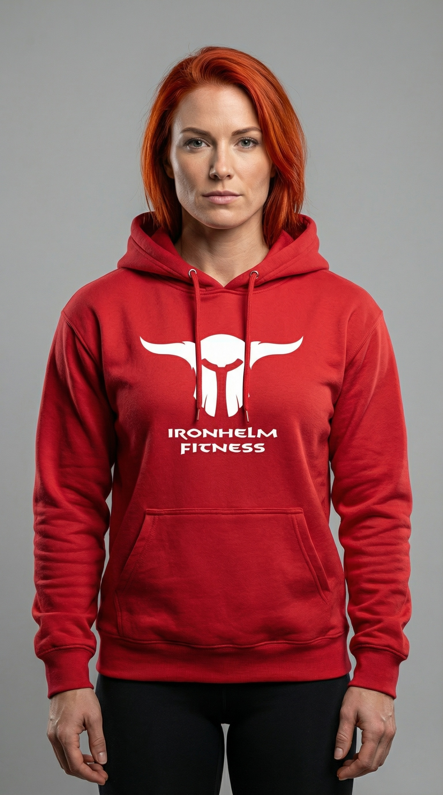 IRONHELM Fitness Hooded Pullover (Red)