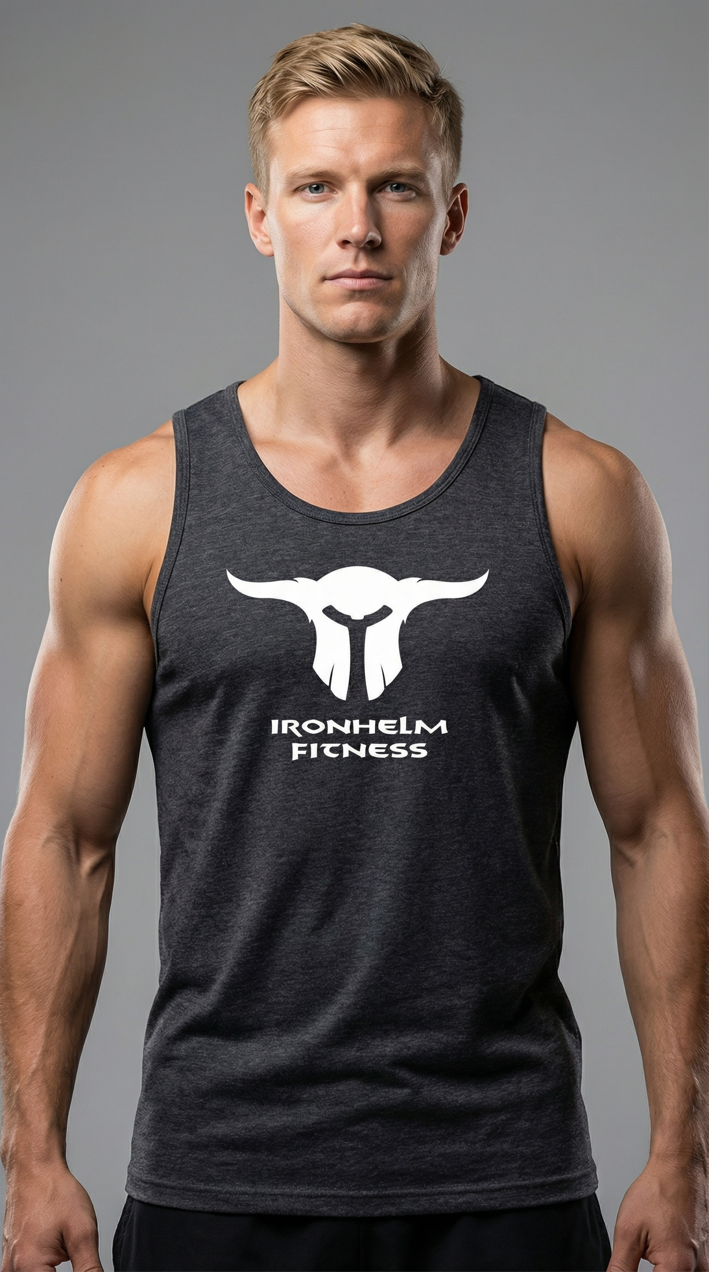 IRONHELM Fitness Tank Top (Charcoal)