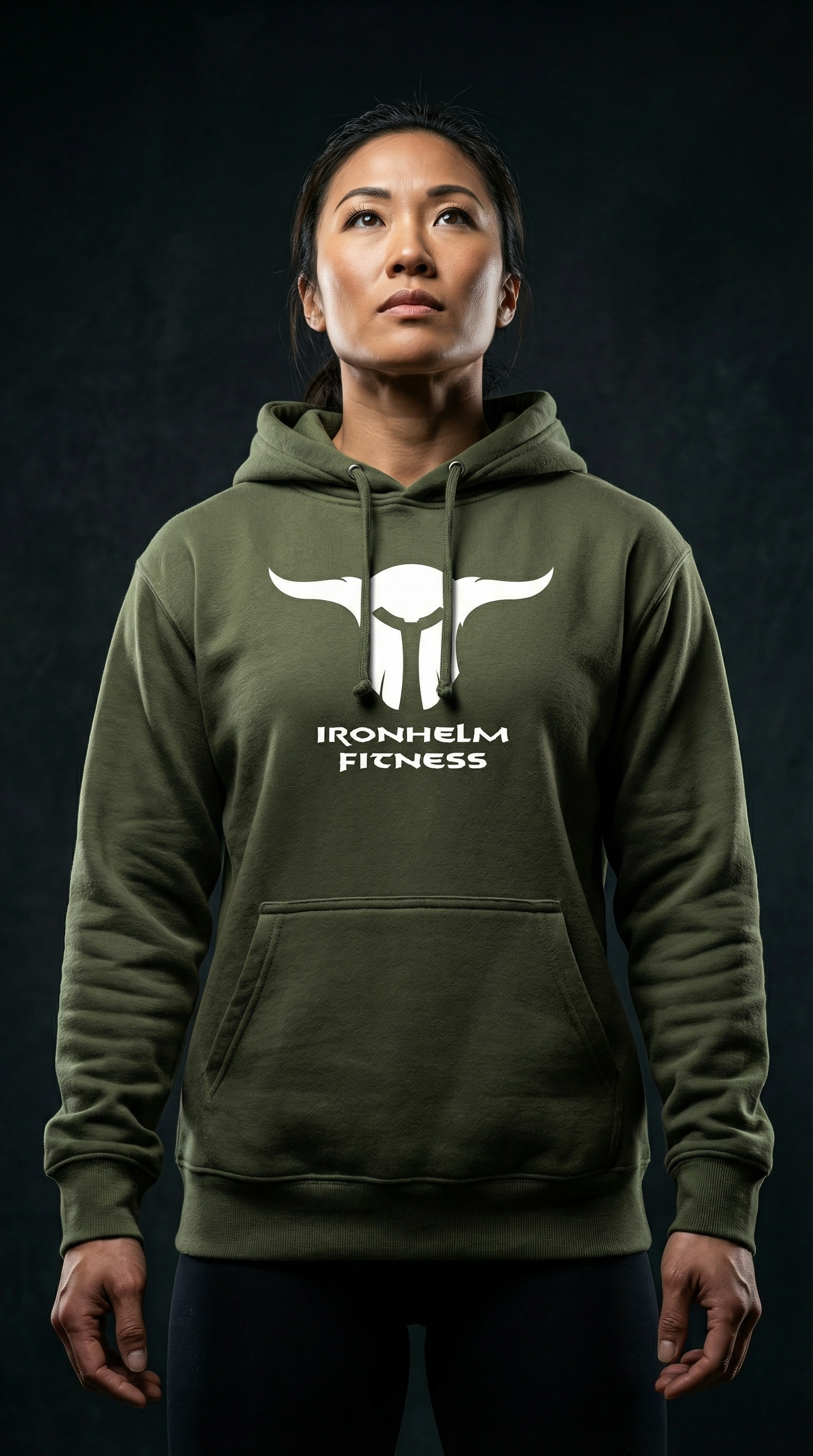 IRONHELM Fitness Hooded Pullover (Military Green)