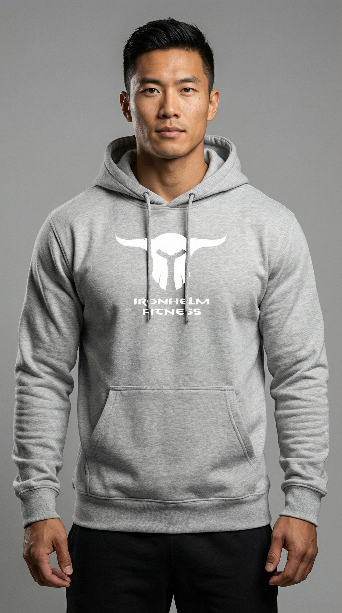 IRONHELM Fitness Hooded Pullover (Ash)