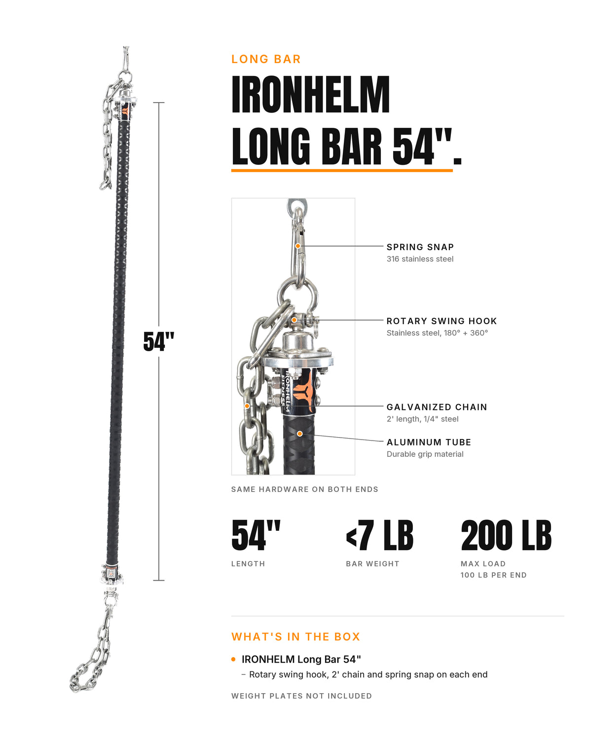 IRONHELM Long Bar 54"